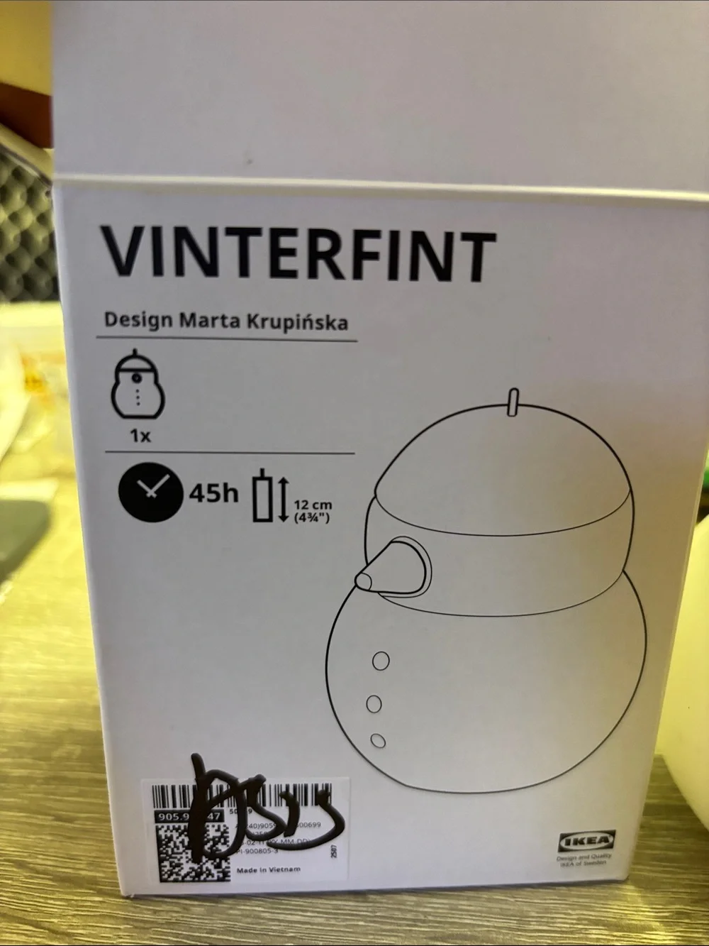 IKEA VINTERFINT Snowman LED Light Box - White purchase 2 candles for $20